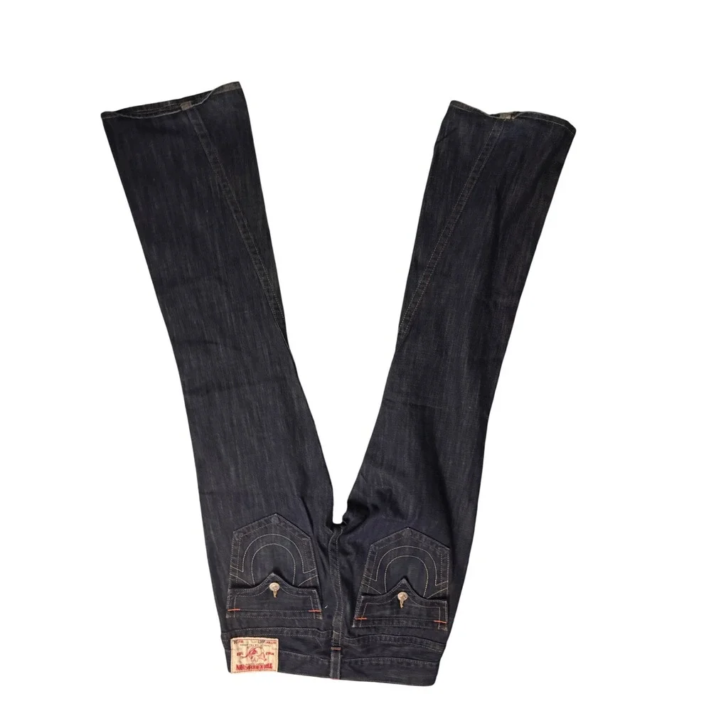 True Religion Brand Jeans Men's 32 Dark Wash Straight Leg Made in USA